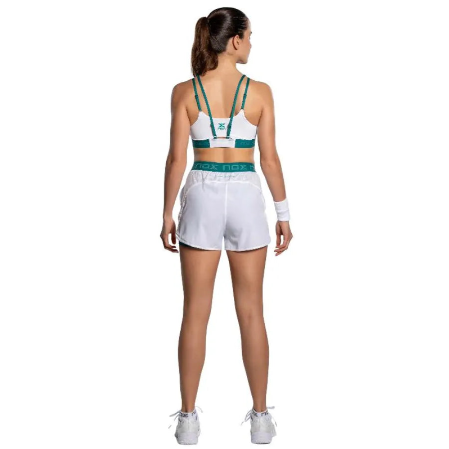 Top Nox Pro Blanco Verde Ivy Mujer