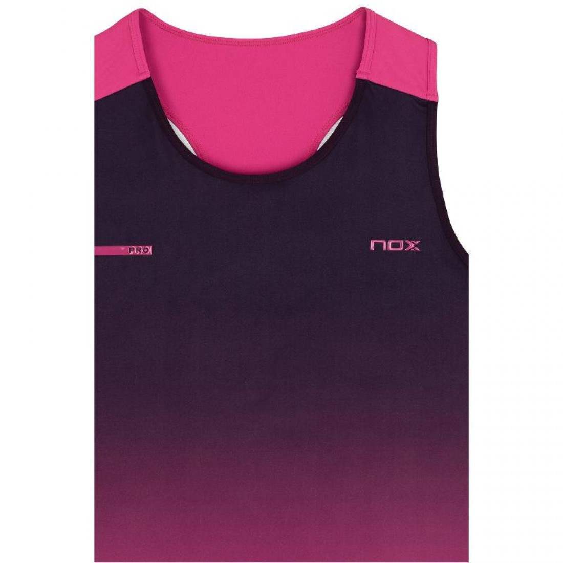 Camiseta Nox Pro Morado Rosa Degradado Mujer