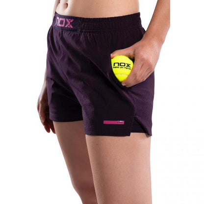 Short Nox Pro Morado Oscuro Mujer