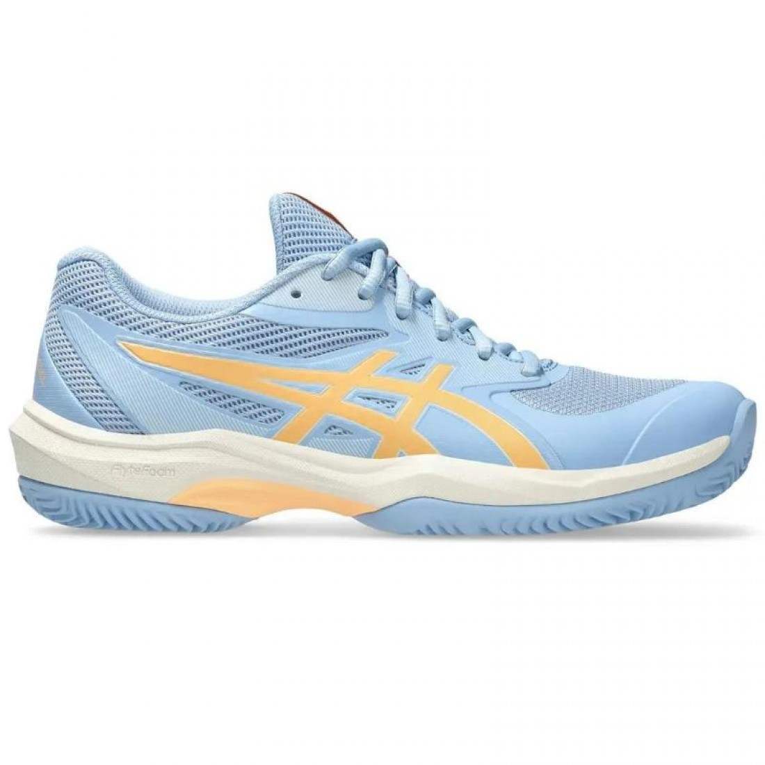 Zapatillas Asics Game FF Padel Azul Stone Naranja Mujer