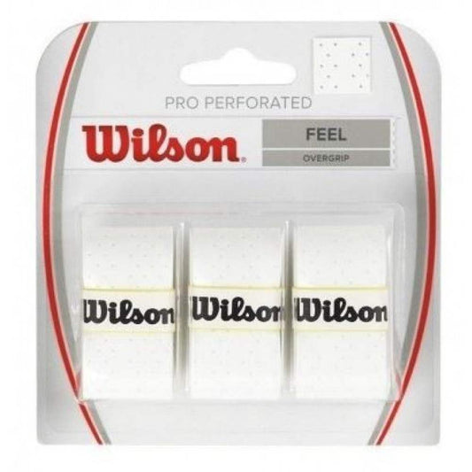 Blister Wilson Overgrips Pro Blanco Perforado 3 Unidades