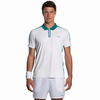 Polo Nox Pro Blanco Verde Ivy