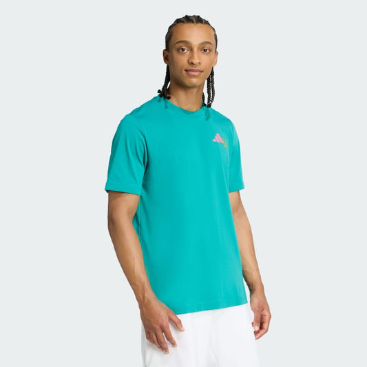 Camiseta Adidas Padel Graphic Azul Teal