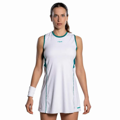 Vestido Nox Pro Blanco Verde Ivy