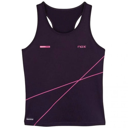 Camiseta Nox Pro Morado Oscuro Rosa Mujer