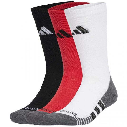 Calcetines Adidas Cushioned Crew Rojo Negro Blanco (3-Pack)