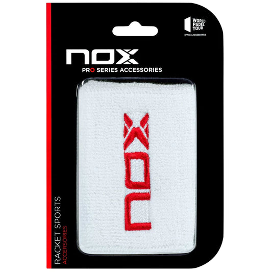 Muñequeras Nox Blanco Rojo (2-Pack)